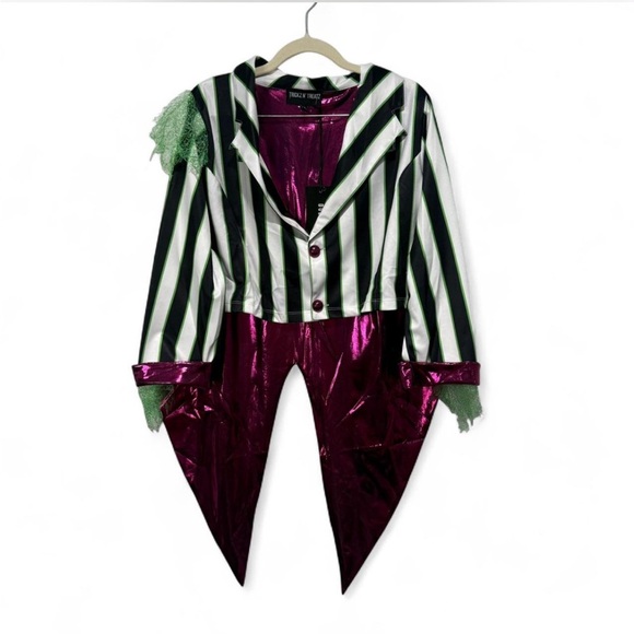 Dolls Kill The Bio-Exorcist Beetlejuice Costume Set, Plus Size 2X Cosplay, NEW - Picture 11 of 15